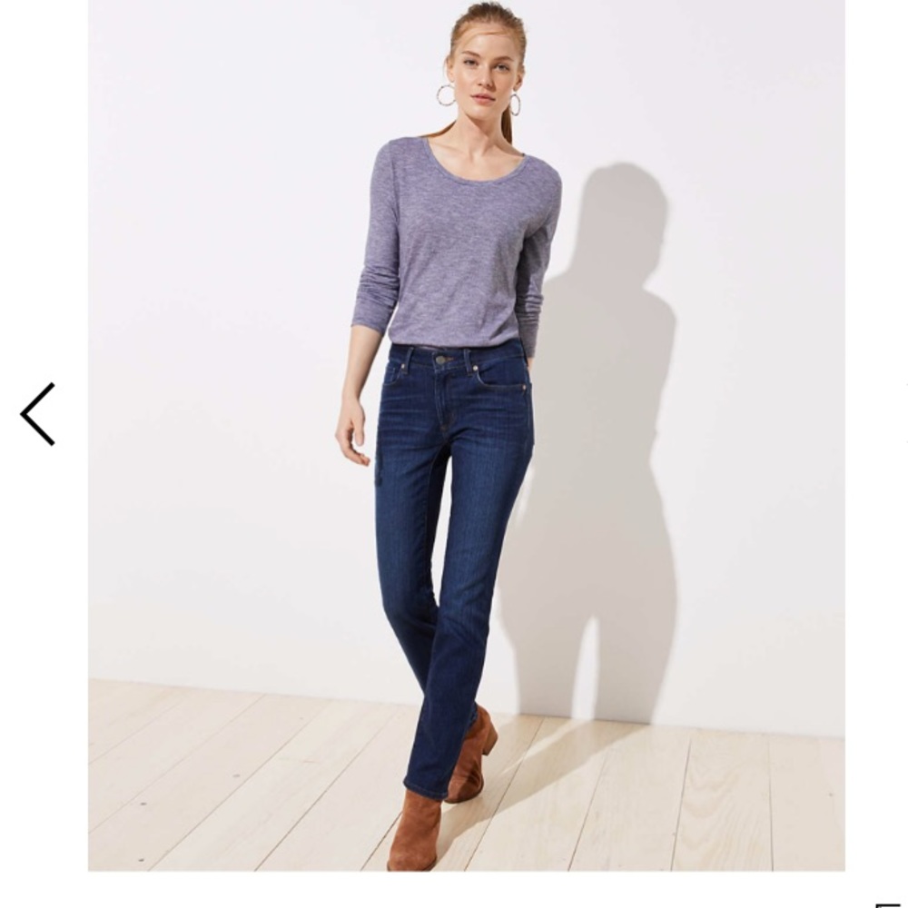 LOFT Curvy Straight Jeans